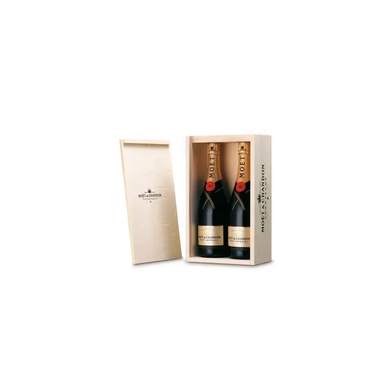 Caja de Madera 2 Botellas Moet & Chandon Brut Imperial