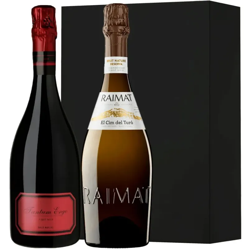 Estuche cava 2 botellas Cim del Turó y Tantum Ergo Rose