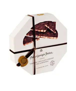 Torta de turrón de chocolate fondant con almendras Premium Garrigós 200gr