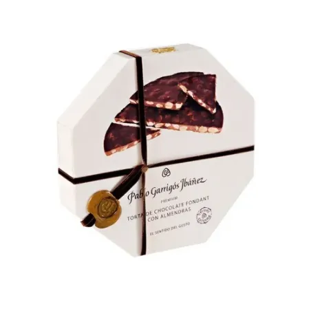 Torta de turrón de chocolate fondant con almendras Premium Garrigós 200gr