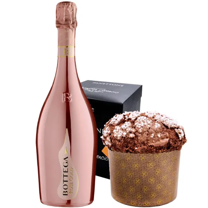 Pack Bottega Gold Rosé + Panettone Juanfran Chocolate y Naranja 550gr.