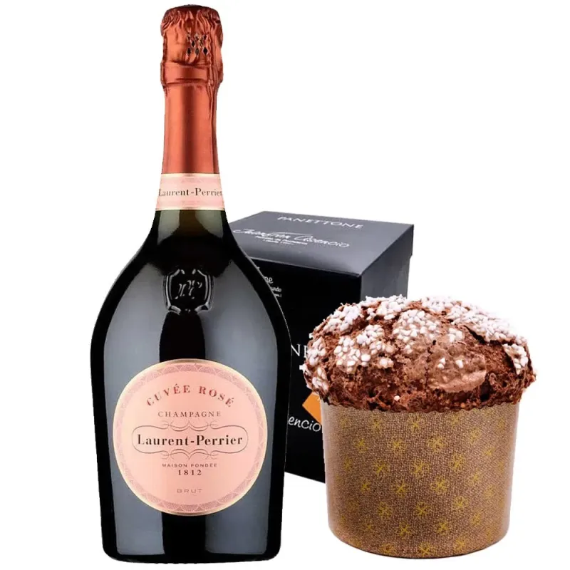 Pack Laurent-Perrier Rosé  + Panettone Juanfran Chocolate y Naranja 550gr.