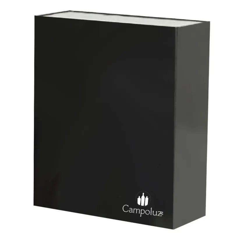 ESTUCHE LITOGRAFIADO NEGRO/PLATA 3 BOTELLAS