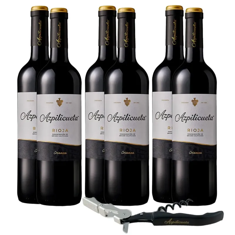 6 Azpilicueta Crianza + 1 Sacacorchos de Regalo