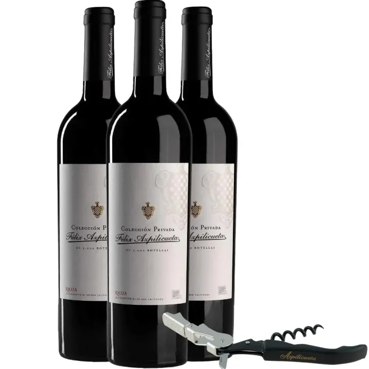 3 Félix Azpilicueta Colección Privada + 1 Sacacorchos de Regalo