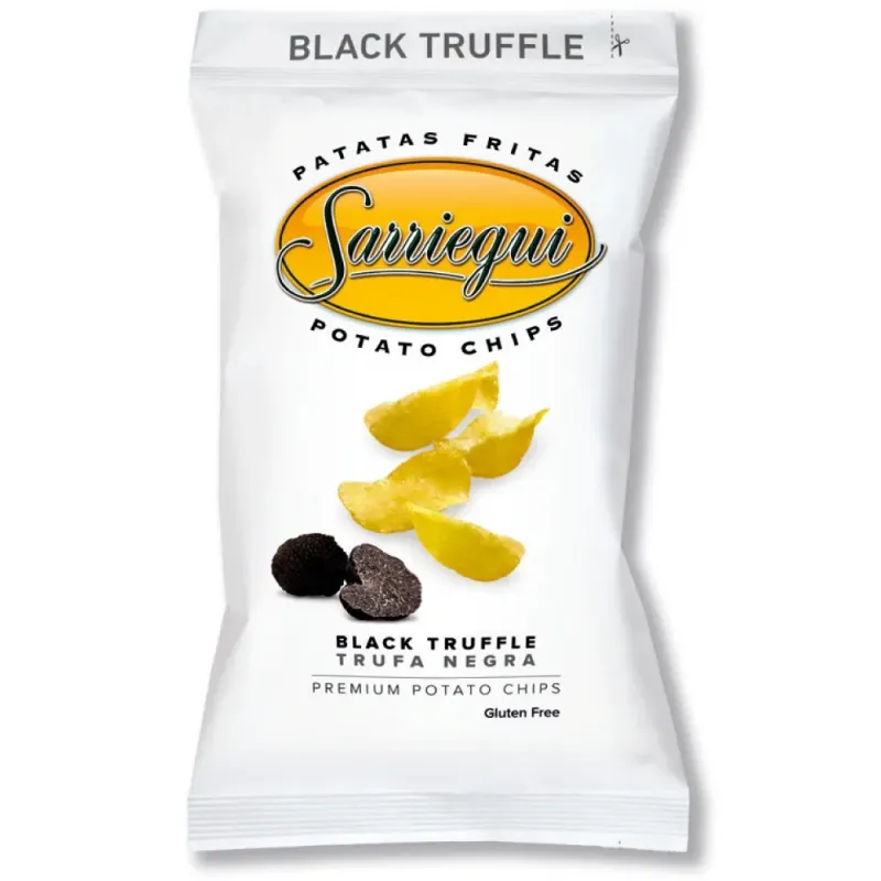 Patatas Fritas Gourmet Sarriegui Trufa Negra 40gr. Caja 20 Und.