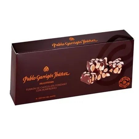 Turrón de Chocolate con Leche y Almendras Delicatessen 300gr