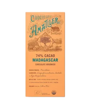 Tableta Chocolate Amatller 74% cacao Madagascar 70g