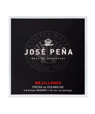 Mejillones José Peña Fritos en Escabeche 6/8 Premium 110gr