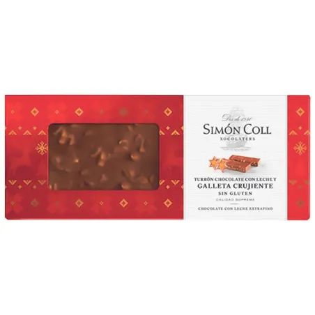 Turrón Chocolate y Galleta Crujiente Simón Coll 250gr.