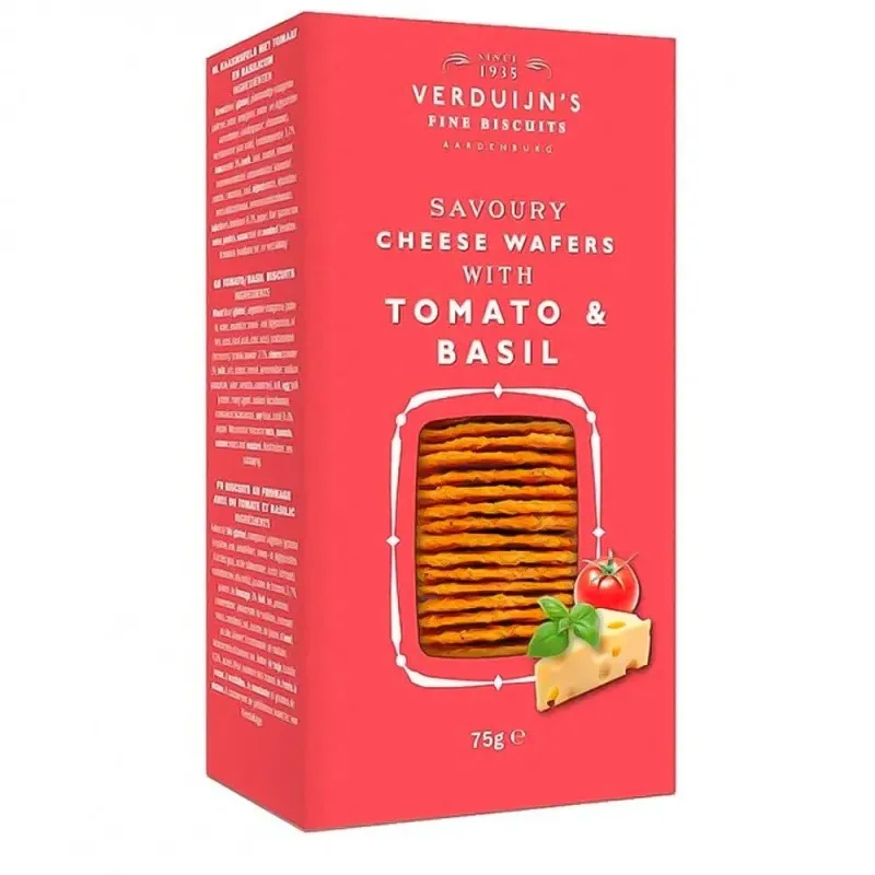 Crackers con Queso, Tomate y Albahaca - Verduijn's 75gr.