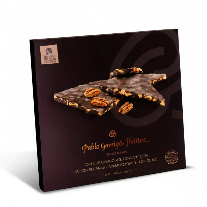 Pablo Garrigos Torta Choco Fondant Nueces Pecanas y Flor de Sal 200gr