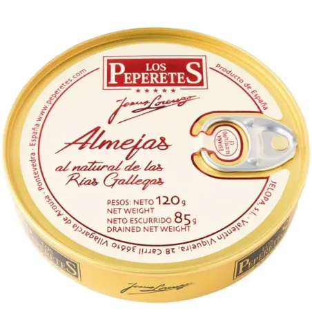 Almejas al natural Los Peperetes 20/24 piezas 120gr.
