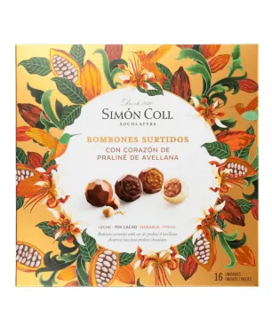 Caja Bombones Simon Coll Surtidos de Praline Avellanas 144g