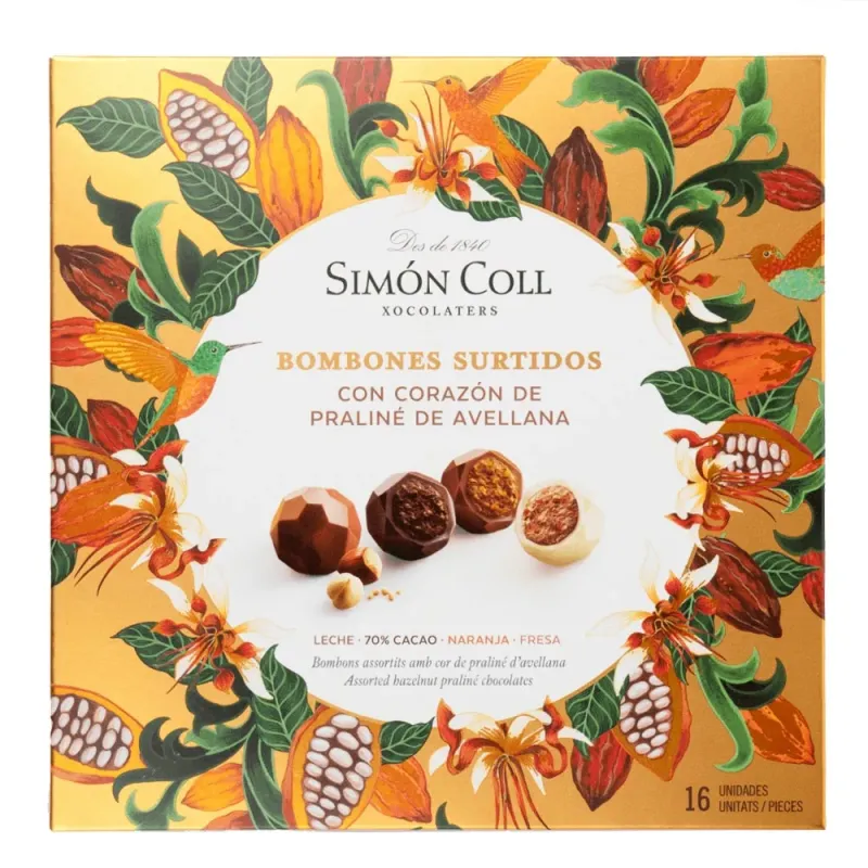 Caja Bombones Simon Coll Surtidos de Praline Avellanas 144g