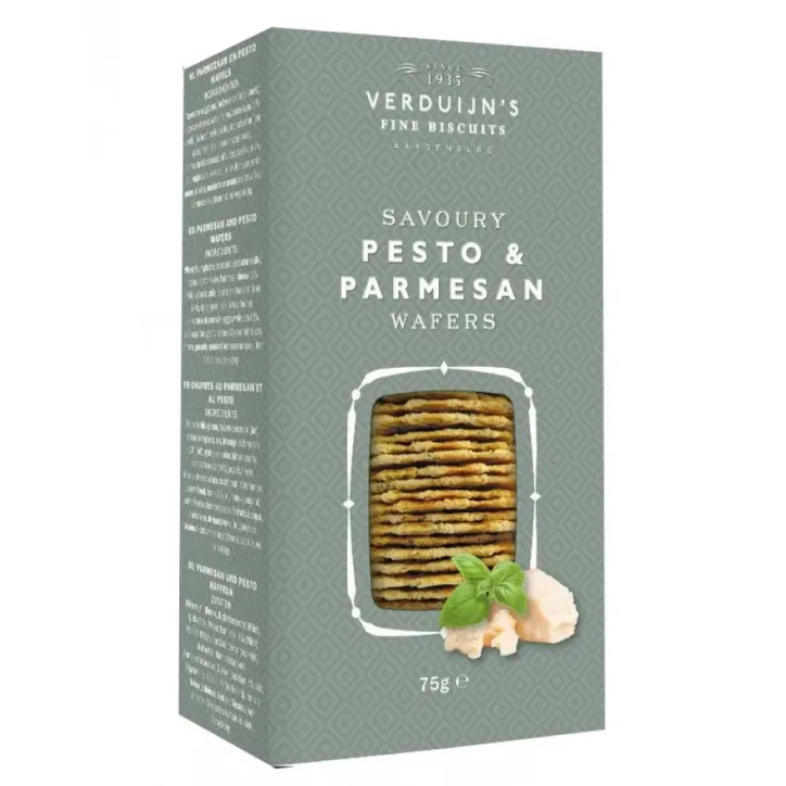Crackers con Pesto y Queso Parmesano - Verduijn's 75gr.