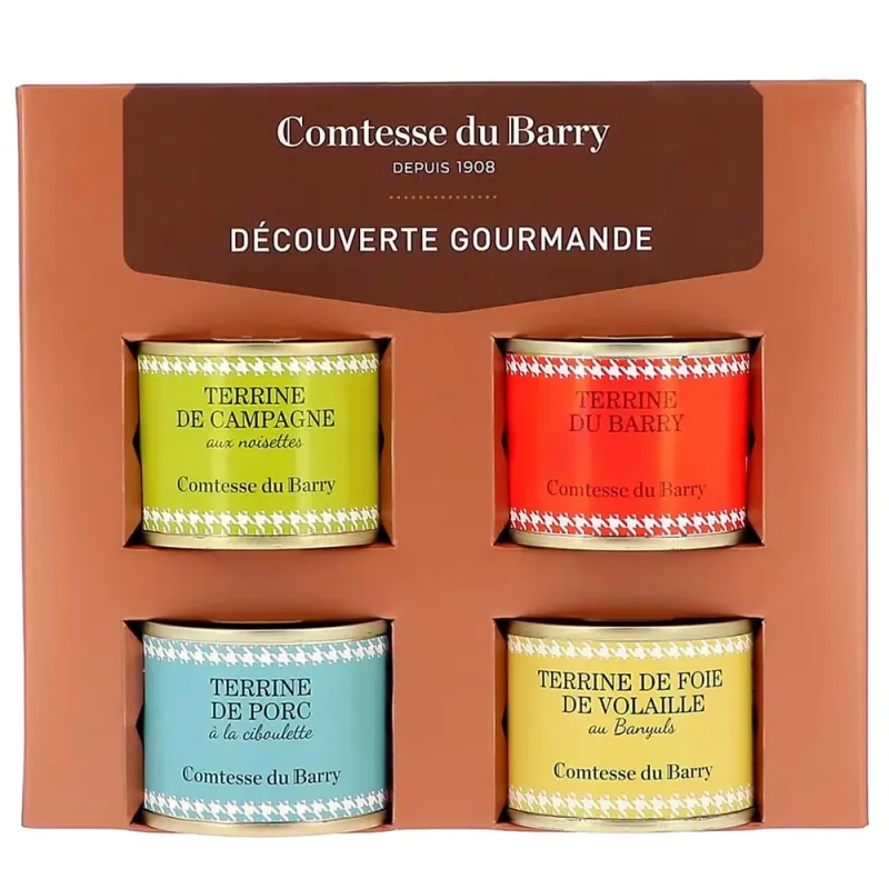 Estuche Surtido Gourmet 4 Pates 70 gr. Comtesse Du Barry