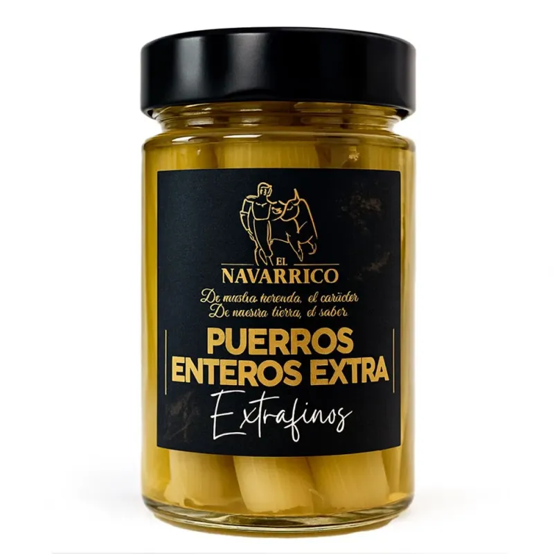Puerros Enteros Extra El Navarrico 330gr