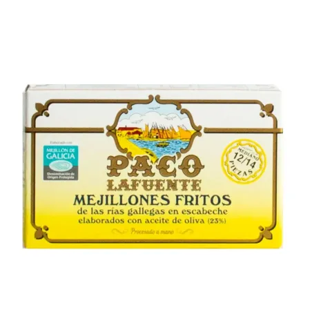 Mejillones Fritos En Escabeche Paco Lafuente 12/14 115gr.
