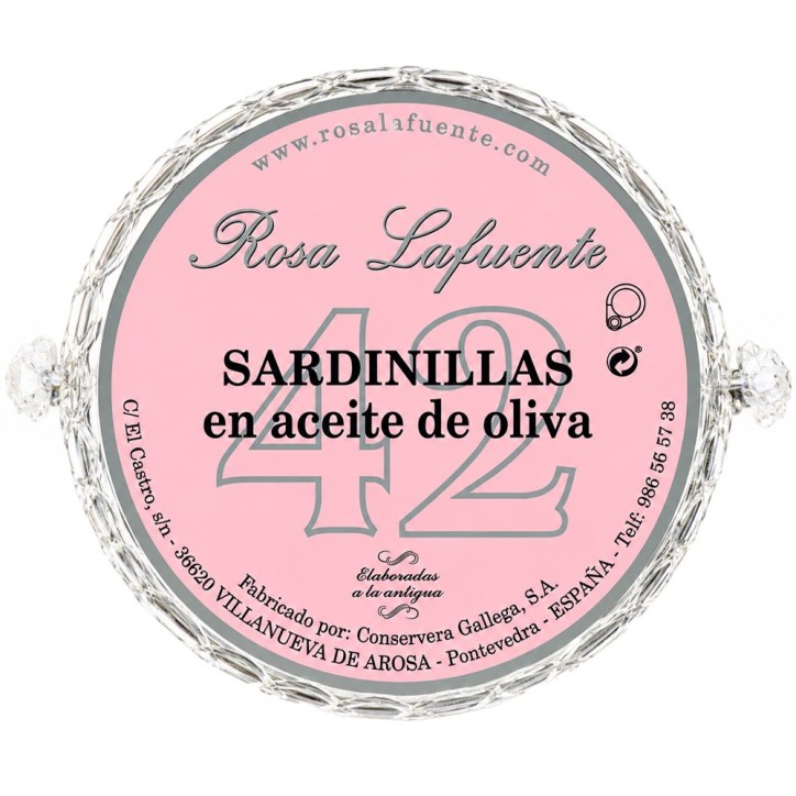 Sardinillas en Aceite de Oliva Rosa Lafuente 42 Unidades 120Gr